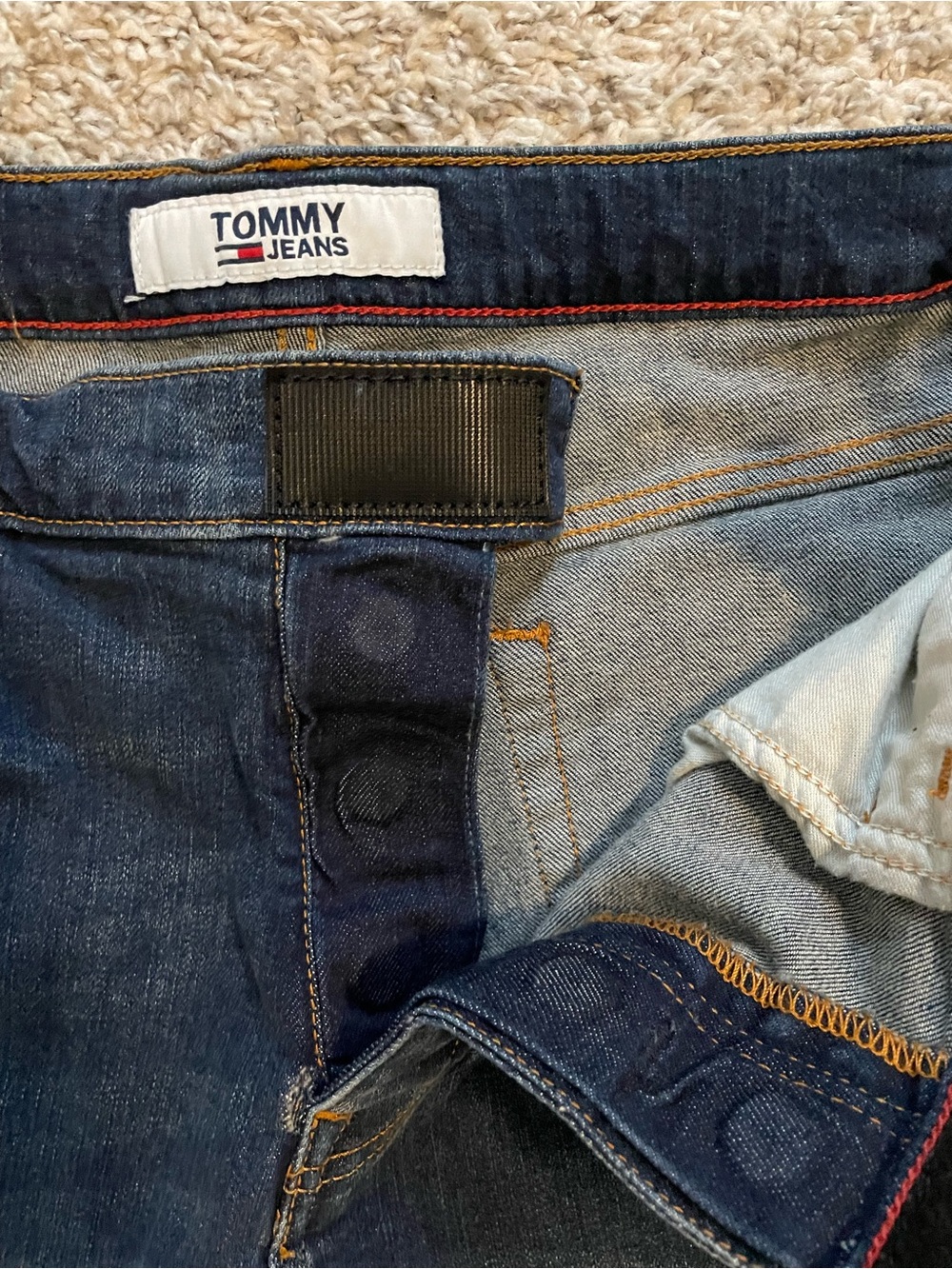 Tommy Hilfiger Adaptive Straight Magnetic Velcro Elastic Pulls Denim Jeans 34x32 - Picture 2 of 6